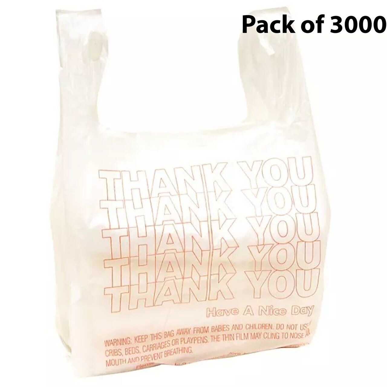 Small Eco-Friendly T-Shirt Carry-Out Bags 7" x 5" x 15" - Long-lasting | Raheev®